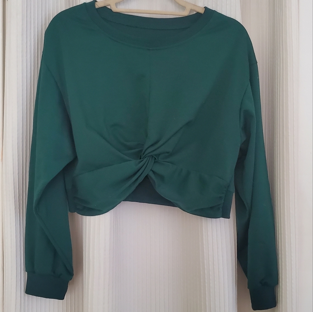 Dark Green Crop Top